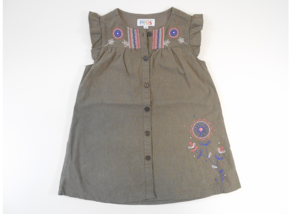Robe à Brides Bébé La Compagnie Des Petits - Motif Fleurs Fuschia - Taille 3 Mois - Comme Neuve