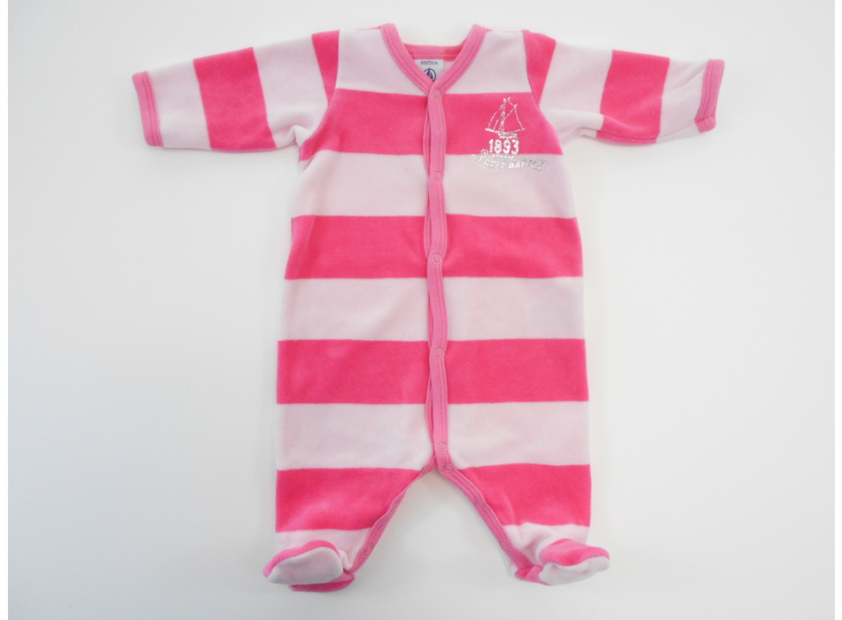 Petit Bateau Pyjama Manches Longues Fille - Bouclette Velours Chaud Et Confortable