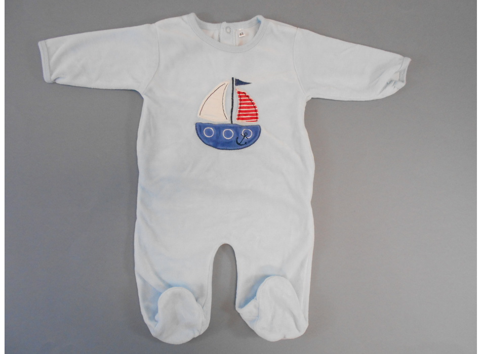 Pyjama Garçon Sergent Major 4 Ans - Thème Aviation Avions En Velours - Occasion Très Bon État