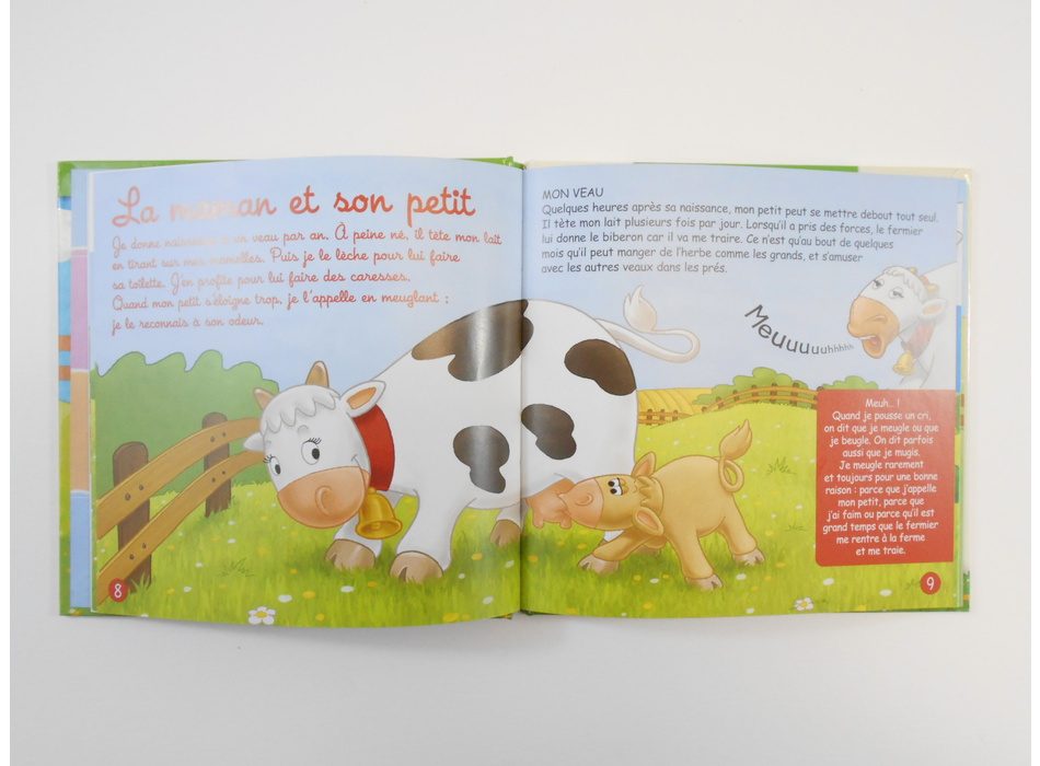 La vache - Editions Atlas - Livres | Mon Petit Doudou