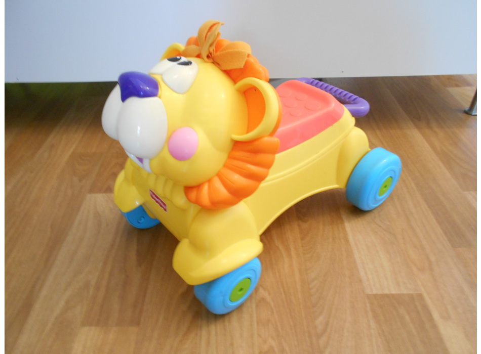 Trotteur lion cheap fisher price