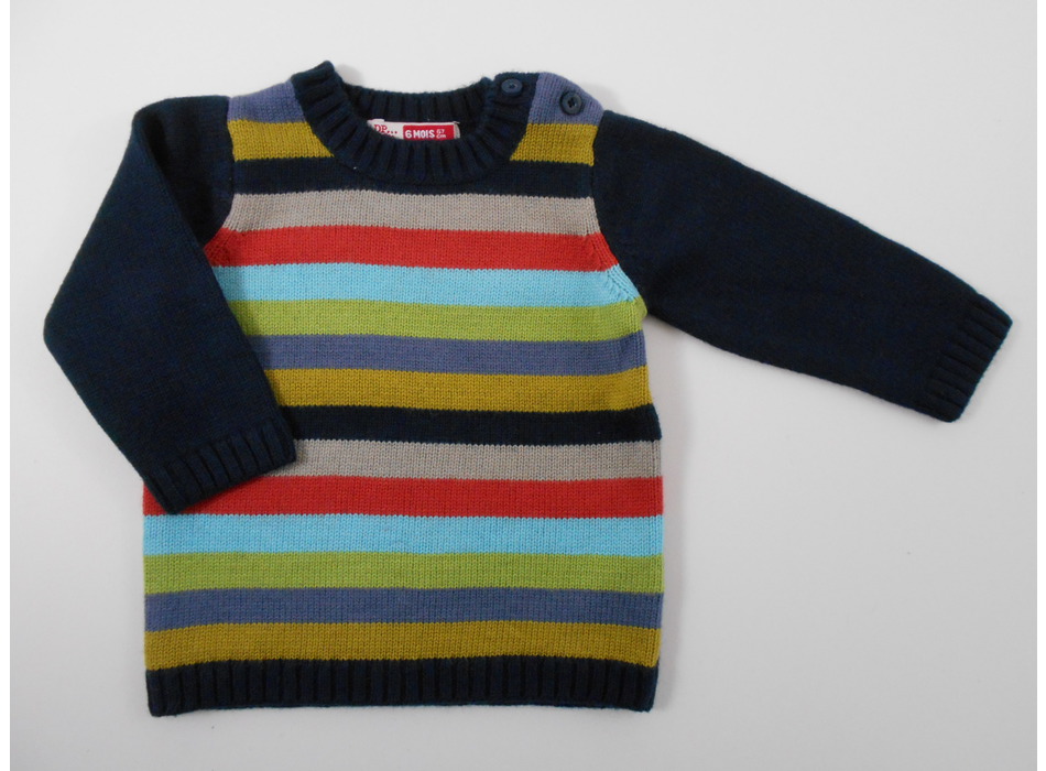 Lot de 6 : Robe-pull coloré et manches longues