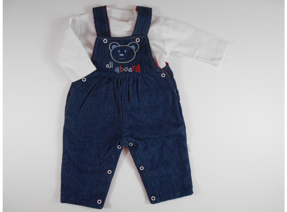 Salopette Bébé Garçon 3-6 Mois - Tartan - Ensemble Neuf Avec étiquettes - Style Dungaree Mignon