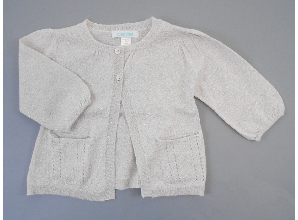 Pull Léger Pailleté Doré Jacqueline Riu - Taille 38, Manches Longues, Occasion En Parfait état