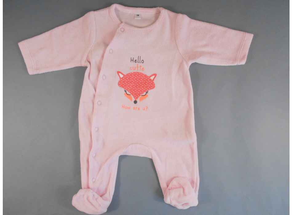 Pyjama Velours Rose Cutie Carrefour Pyjamas Mon Petit Doudou