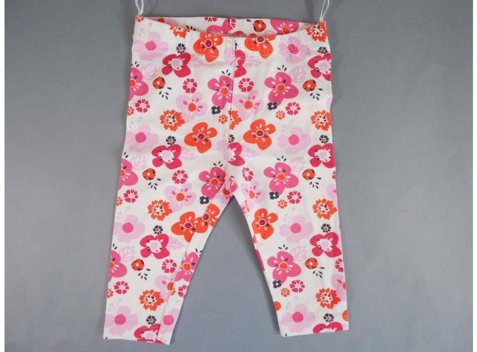 Collant semi-opaque à fleurs fille blanc