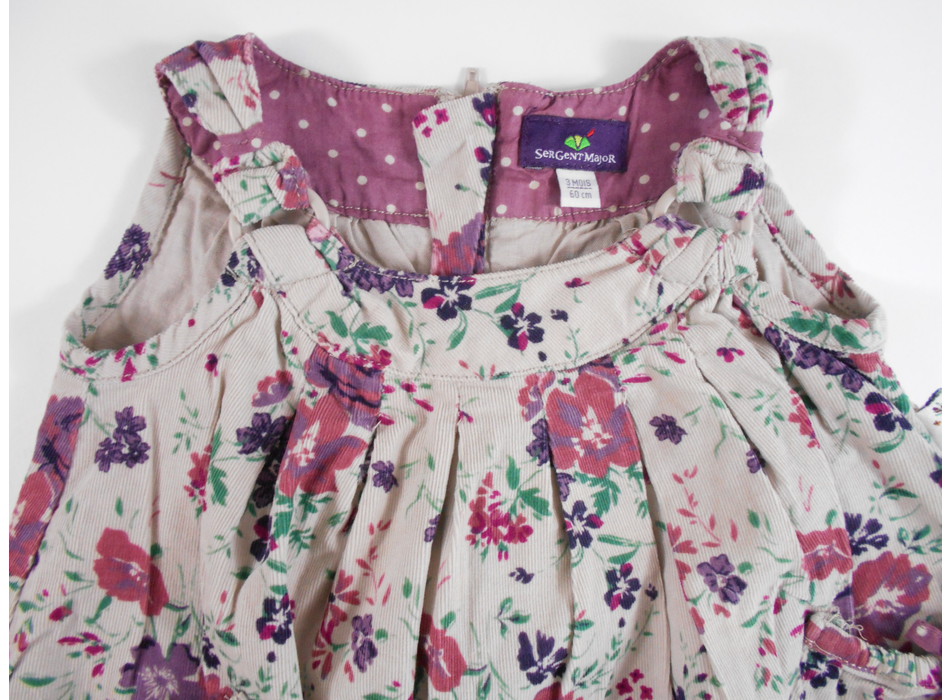 Sergent Major robe rose manches courtes ,matelassée taille 2 ans