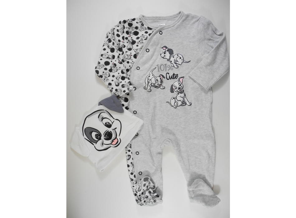 Pyjama Fille Disney 101 Dalmatiens – Cheeky Pup, Manches Longues, Gris Avec Chiots Adorables – Coton Doux, 4 Tailles 4-10 Ans