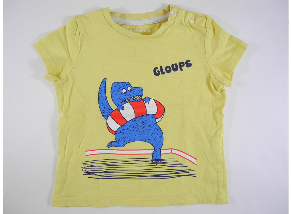 T-shirt Manches Courtes In Extenso - Coton Souple Noir - Boutons De Nacre - Taille S - Occasion Très Bon état