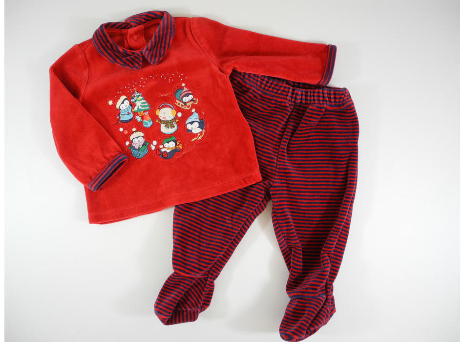 Pyjama velours rouge No l Sergent Major Pyjamas Mon Petit Doudou