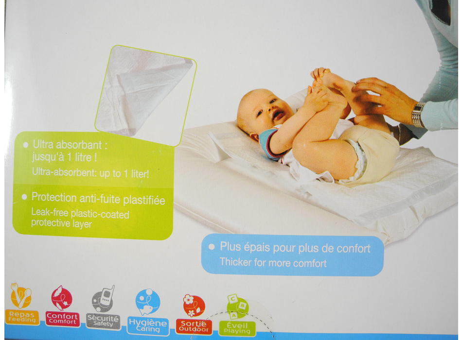 Matelas à Langer Jetable Lot De 100 Alèses Jetables Bébé 33x45cm