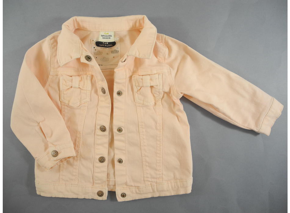 Veste jeans rose pâle Tape à l'oeil Manteaux Mon Petit Doudou